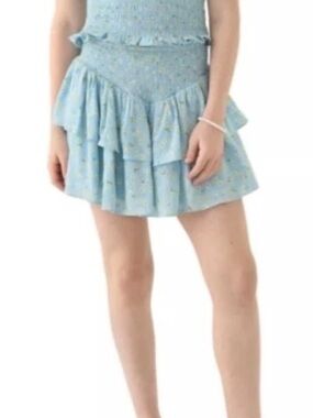 CeCe Girls Blue Ruffled Skirt Size XLarge in Matching Top Also Available